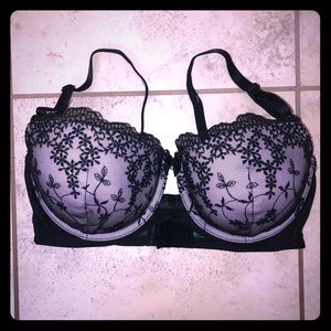 New Black Lace 36D Bra W Padding
